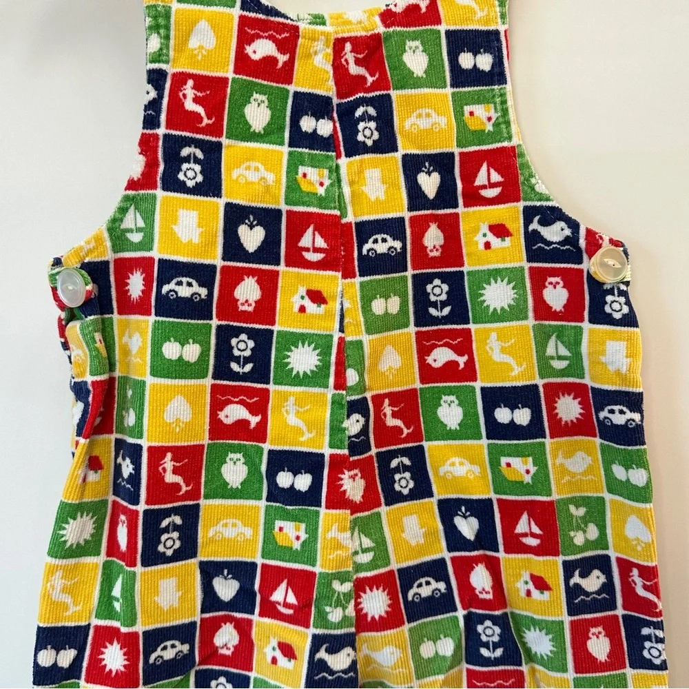 VTG 70s 80s Primary Secondary Color Toddler Kids‎ Unisex Overalls
